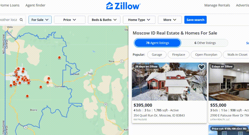 Zillow Other Listings Tab