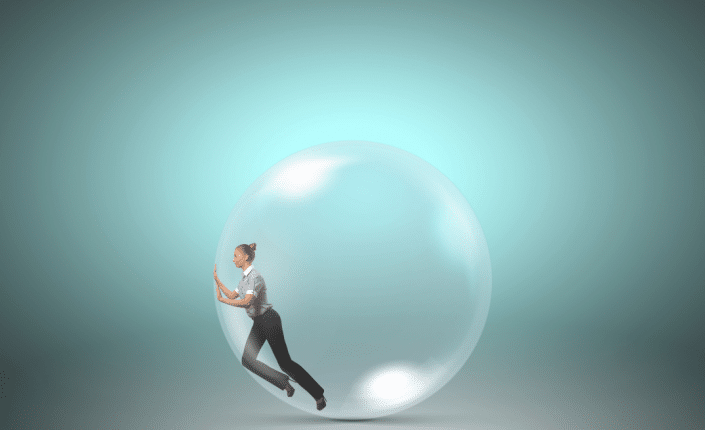 Lady Trapped In Bubble 3